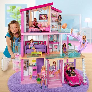 Barbie 芭比 娃娃电影Barbie梦想豪宅大别墅过家家礼物女孩生日礼物套装