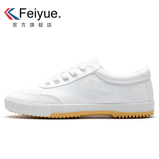 feiyue/飞跃夏休闲鞋帆布鞋男BF风板鞋情侣小白鞋女鞋潮鞋 白色/白底 38