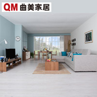 曲美家具家居 可拆洗布艺沙发茶几电视柜家具组合 客厅成套