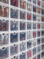 TENMA 天马 tenma天马株式会社透明加厚鞋盒  双开门鞋盒6个装 简易男女鞋柜