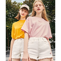 乐町情侣印花短袖T恤女2020年夏季新半袖潮上衣宽松chic打底衫