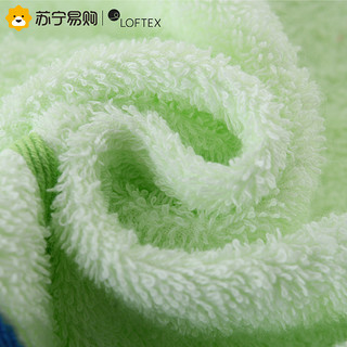 亚光(LOFTEX)毛巾纯棉柔软吸水素色彩条面巾4条装混色 32*70cm