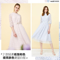 ONLY2019夏季新款收腰显瘦气质长裙仙女裙蕾丝连衣裙女|119207578