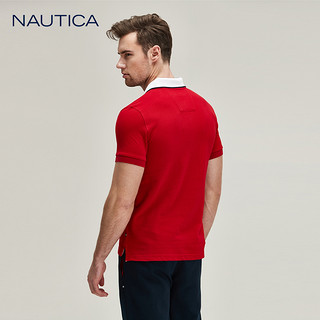 NAUTICA/诺帝卡男装男士夏季撞色翻领短袖T恤POLO衫男KM8305