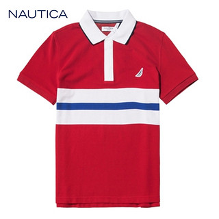 NAUTICA/诺帝卡男装男士夏季撞色翻领短袖T恤POLO衫男KM8305