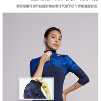 迪卡侬 运动T恤女秋冬长袖立领半拉链半高领健身速干ten