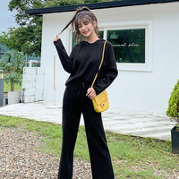 韩都衣舍2020春装新款女休闲两件套洋气减龄阔腿裤套装女NG9956茵