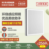 科勒悦明浴室镜柜防雾卫生间带灯梳洗化妆镜挂墙收纳一体柜30495T