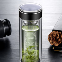 tomic特美刻乐茶高档玻璃杯男达康书记同款水杯双层泡茶透明杯子