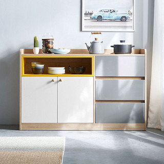 餐边柜碗柜厨房橱柜置物架简易组装储物柜子多功能时尚家具DJ1T