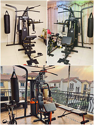 美力德 健身器材家用套裝組合多功能力量訓練運動器械健身家用綜合訓練器