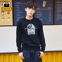 PANCOAT潮牌春夏季时尚韩版休闲男女款法斗绣花圆领卫衣情侣装