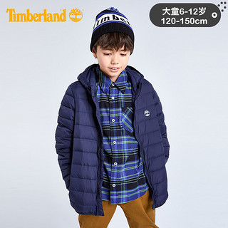 Timberland添柏岚保暖棉服大童纯色连帽棉男童外套|A1C88