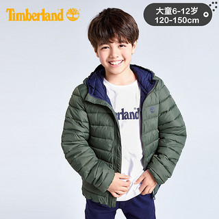 Timberland添柏岚保暖棉服大童纯色连帽棉男童外套|A1C88