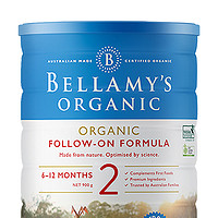 BELLAMY'S 贝拉米 Bellamy）有机较大婴儿配方奶粉2段(6-12月)900g*3罐箱装 澳洲原装进口