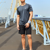 乔丹男装运动套装男2020夏季新款吸湿排汗跑步套装男运动服健身服