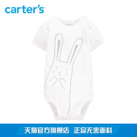 Carters婴幼儿夏季连体衣男女宝宝短袖三角爬服哈衣薄款16608610