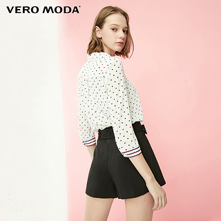 Vero Moda法式复古七分袖前飘带系扣衬衫|319231572