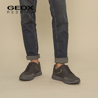 GEOX/健乐士男鞋春夏运动休闲鞋皮革商务风潮鞋拼接鞋U923E