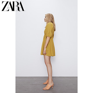ZARA新款 TRF 女装 蝴蝶结设计连衣裙 07385114305 XL (175/100A) 芥末色