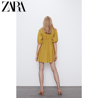 ZARA新款 TRF 女装 蝴蝶结设计连衣裙 07385114305 XL (175/100A) 芥末色