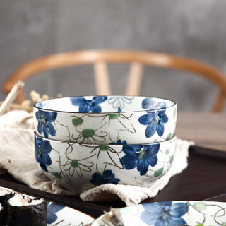 樱之歌陶瓷碗碟盘餐具套装日式手绘釉下彩 20头雪梅