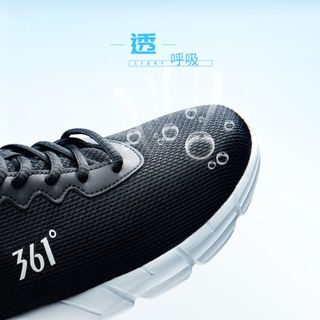 361° 361运动鞋男鞋夏季透气跑鞋网面休闲鞋子361度官方正品跑步鞋男士 42 米色/橙红-671942214F