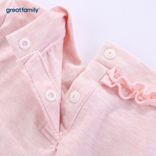 歌瑞家（greatfamily）A类童装女孩上衣秋新款女童长袖T恤 粉色90cm
