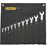 史丹利 (STANLEY) 11件套公制精抛光两用长扳手 93-611-22