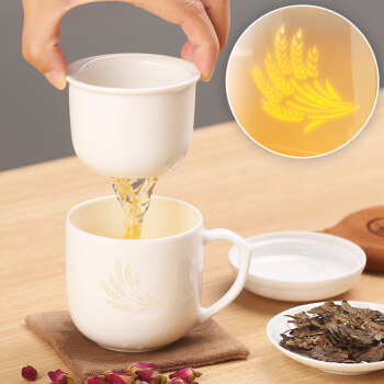 束氏 陶瓷茶杯 麦穗（425ML/大号）