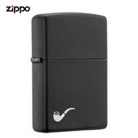 美国进口 之宝（zippo） 防风煤油打火机不含油  218PL烟斗专用打火机-黑哑漆 品牌直供原装正版