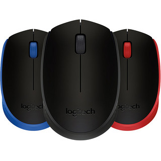 logitech 罗技 M171 2.4G无线鼠标 1000DPI 黑色+长款鼠标垫