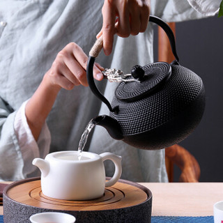 领艺 铁壶 手工铸铁烧水煮茶壶 大容量泡茶壶 雨霖铃铸铁壶