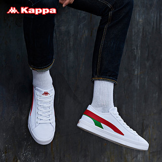 Kappa卡帕情侣男女休闲运动板鞋低帮帆布小白鞋|K09W5CC56 37 黑色/漂白-990