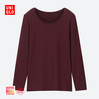 女装 HEATTECH EXTRA WARM圆领T恤(长袖) 418331  优衣库UNIQLO 150/80/XS 09 黑色