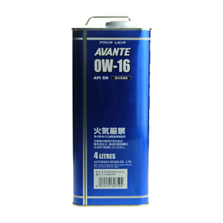 AUTOBACS QUALITY 合成铁罐机油 0W-16 SN级 4L 日本原装进口