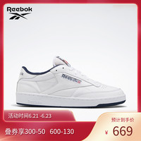 Reebok锐步运动经典 CLUB C 85 男女白色百搭休闲板鞋 FX3433 35 FX3433-白色