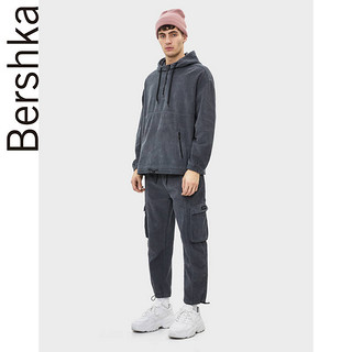 Bershka男士2020春季新款多口袋灯芯绒套装工装长裤 00303777802 XL (185/100A) 烟灰色