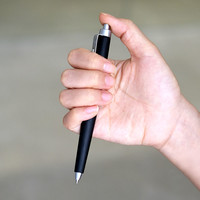 KACO ANGLE锋度原子笔精工金属签字笔无声按动圆珠笔商务会议礼品 浅黄色