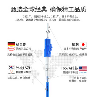 博扬（BOYANG）BY-K30552S 电信级铠装光纤跳线lc-lc 30米 单模双工 抗拉压防鼠咬低烟无卤环保网线光纤线