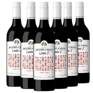 澳大利亚进口红酒 杰卡斯（Jacob's Creek）葡萄酒J小调系列 轻盈红葡萄酒 750ml*6 整箱装