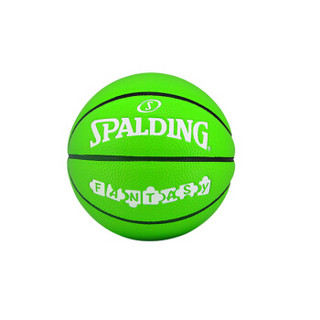 斯伯丁 Spalding 迷你篮球儿童小孩宠物1号蓝球皮球 65-079Y 荧光绿