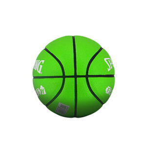 斯伯丁 Spalding 迷你篮球儿童小孩宠物1号蓝球皮球 65-079Y 荧光绿