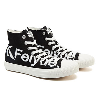 feiyue/飞跃高帮帆布鞋INS潮流硫化鞋男字母印花情侣休闲鞋2078 40 2078白蓝