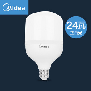 美的 Midea led灯泡节能球泡E27大螺口柱型泡柱泡柱形光源5700K白色光24w单只