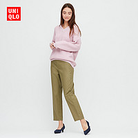 女装 麻棉窄口裤 424939 优衣库UNIQLO 160/66A/M 30 浅米色