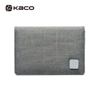 KACO ALIO爱乐 简约布面名片包 商务礼品 小羊皮名片夹 灰色