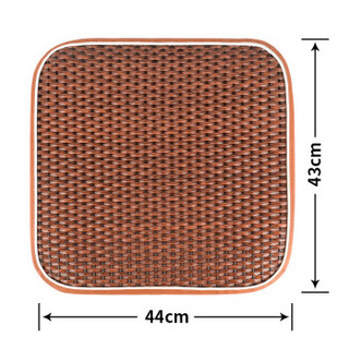 飞天（Feitian）礼物 汽车坐垫办公室椅子垫透气夏凉坐垫 夏天沙发木质座垫通用型 纯色咖