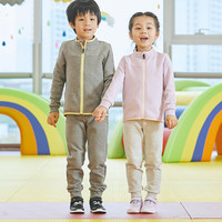 迪卡侬儿童运动外套春秋男童女童加厚防风保暖宝宝洋气夹克GYMK120654 80 2020新款女童浅灰色
