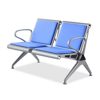 欧宝美机场椅候车椅连排坐椅医院候诊椅输液椅五人位蓝色皮座椅